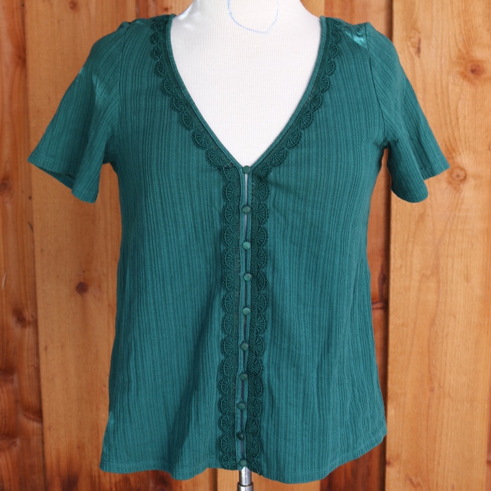 Sézane Maddie Organic Cotton T-Shirt In Emerald Green